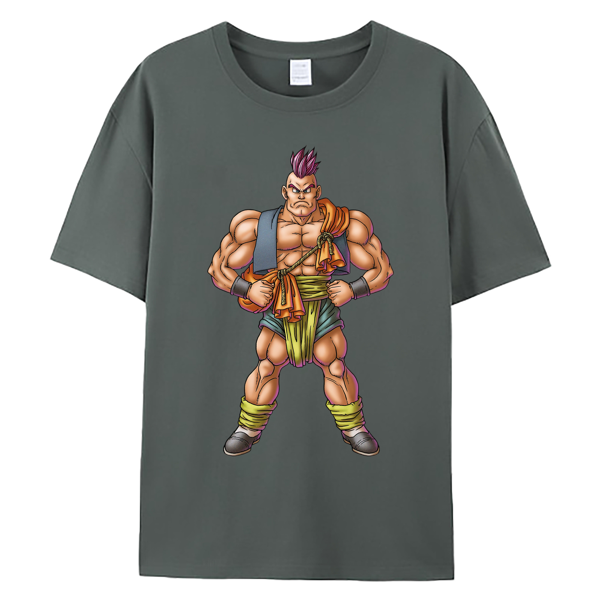 （画像用） ドラゴンクエスト Doragon Kuesuto Dragon Quest 綿100％ メンズ半袖Tシャツ｜肌触りやわらか＆通気性